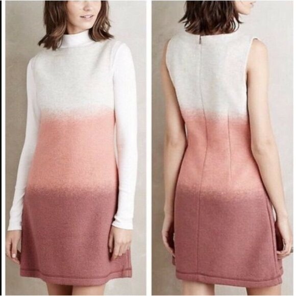 NEW Anthropologie Hoss Intropia Womens XS Sienna Wool Ombre Dress Sleeveless - Picture 2 of 12